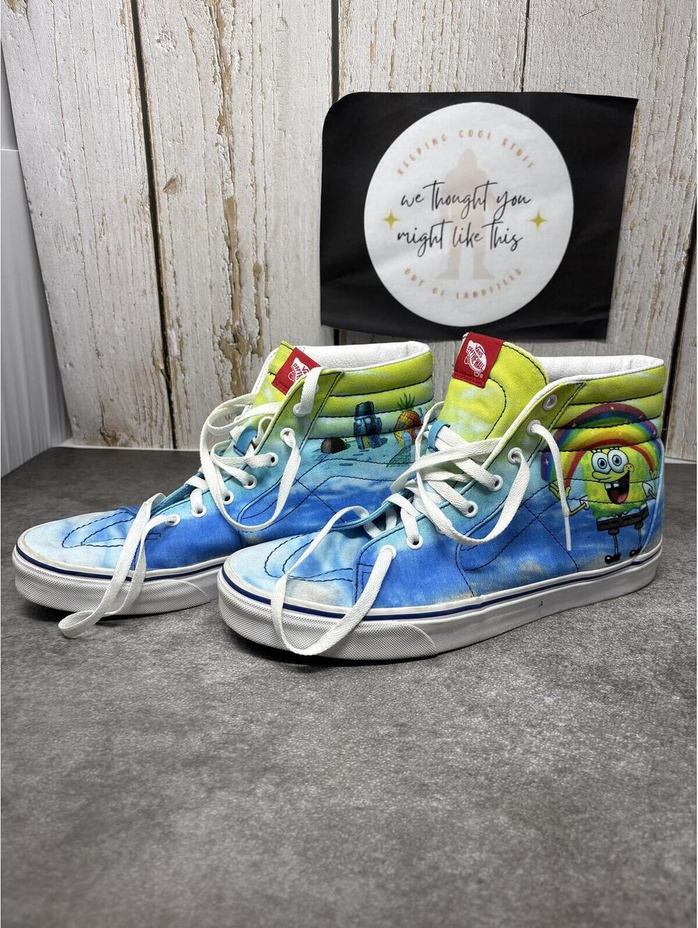 Vans x SpongeBob SquarePants Sk8-Hi Collab Nickelodeon Size 11.5 Bikini Bottom